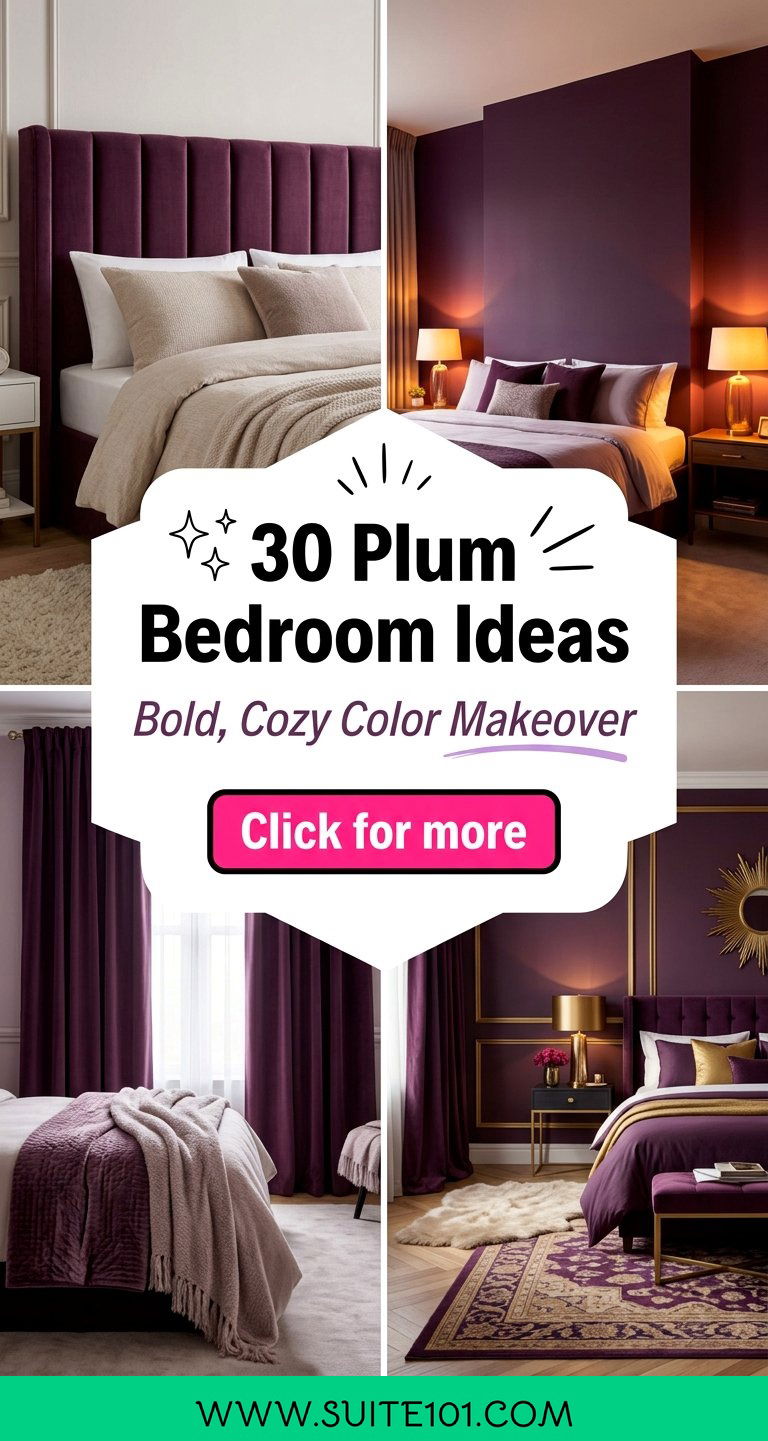 30 Plum Bedroom Ideas for a Bold Cozy Color Makeover Today - 30 Plum Bedroom Ideas for a Bold, Cozy Color Makeover Today
