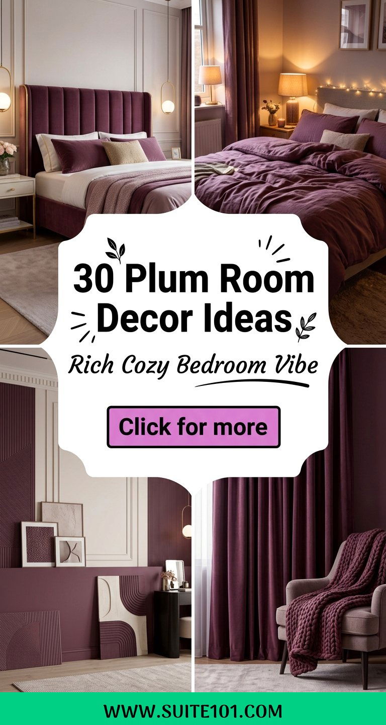 30 Plum Room Decor Ideas to Create a Rich Cozy Bedroom Vibe - 30 Plum Room Decor Ideas to Create a Rich, Cozy Bedroom Vibe