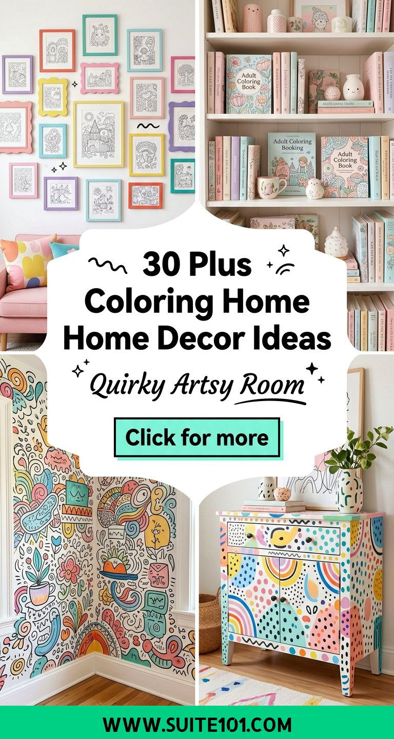30 Plus Coloring Home Decor Ideas for a Quirky Artsy Room - 30 Plus Coloring Home Decor Ideas for a Quirky, Artsy Room