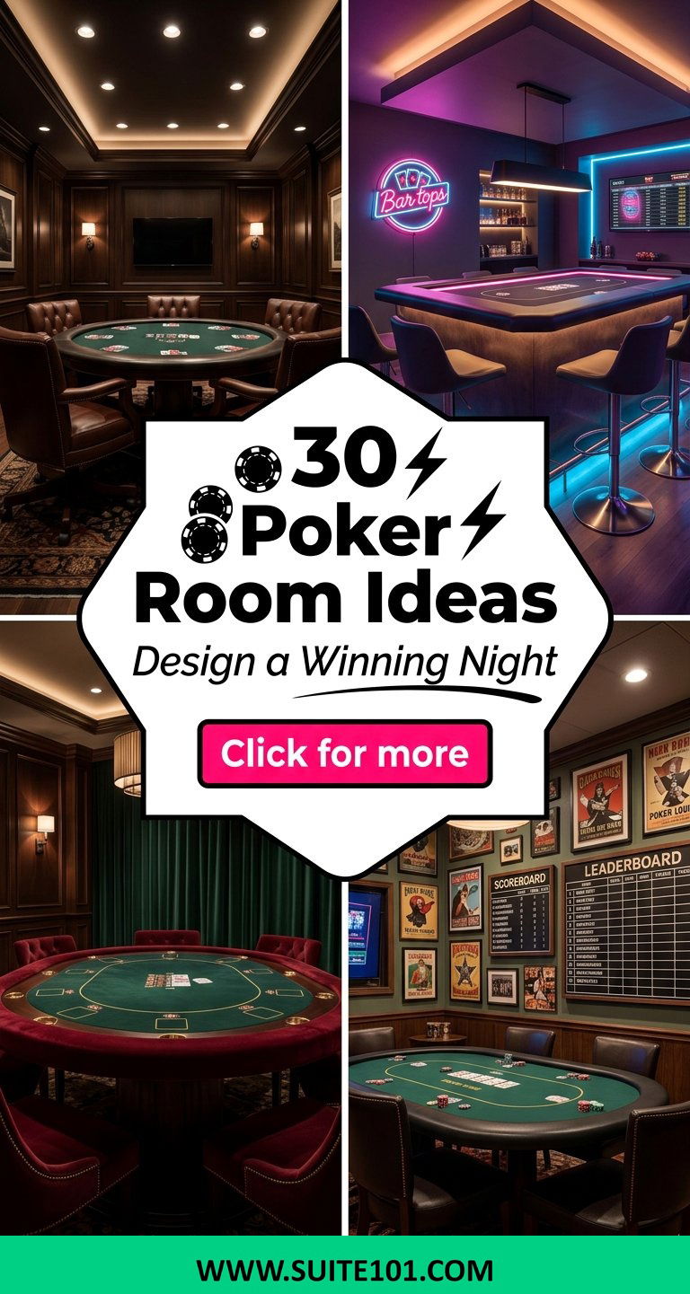 30 Poker Room Ideas to Design a Winning Game Night Space - 30 Poker Room Ideas to Design a Winning Game Night Space