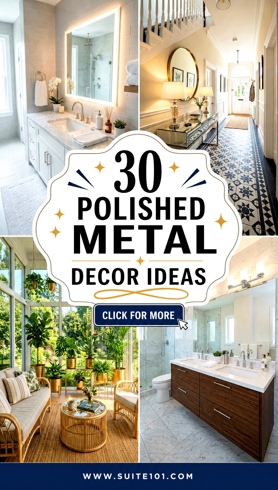 30 Polished Metal Decor Ideas for a Sleek Modern Home Look - 30 Polished Metal Decor Ideas for a Sleek, Modern Home Look