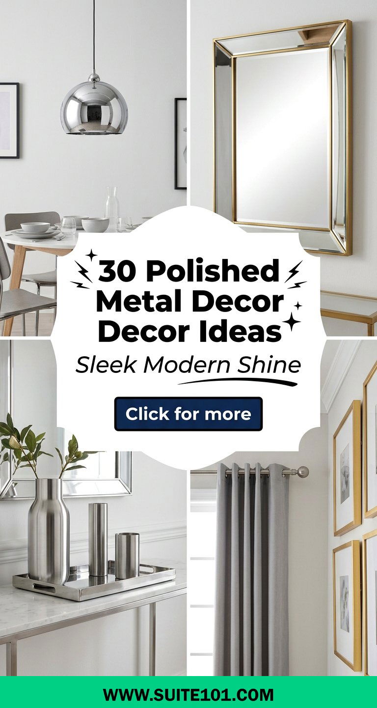 30 Polished Metal Decor Ideas for a Sleek Modern Home Look - 30 Polished Metal Decor Ideas for a Sleek, Modern Home Look