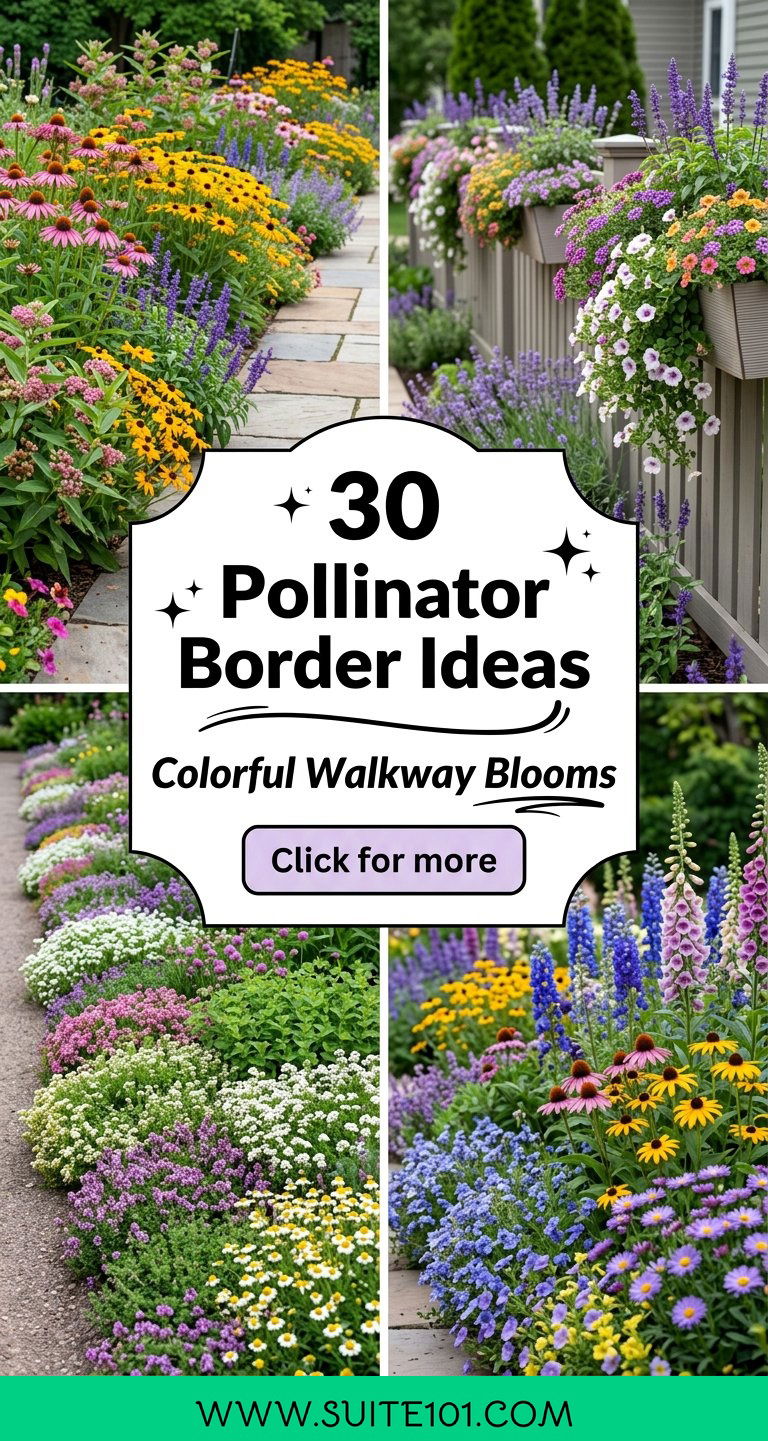 30 Pollinator Border Ideas for Colorful Walkway and Fence Blooms - 30 Pollinator Border Ideas for Colorful Walkway and Fence Blooms