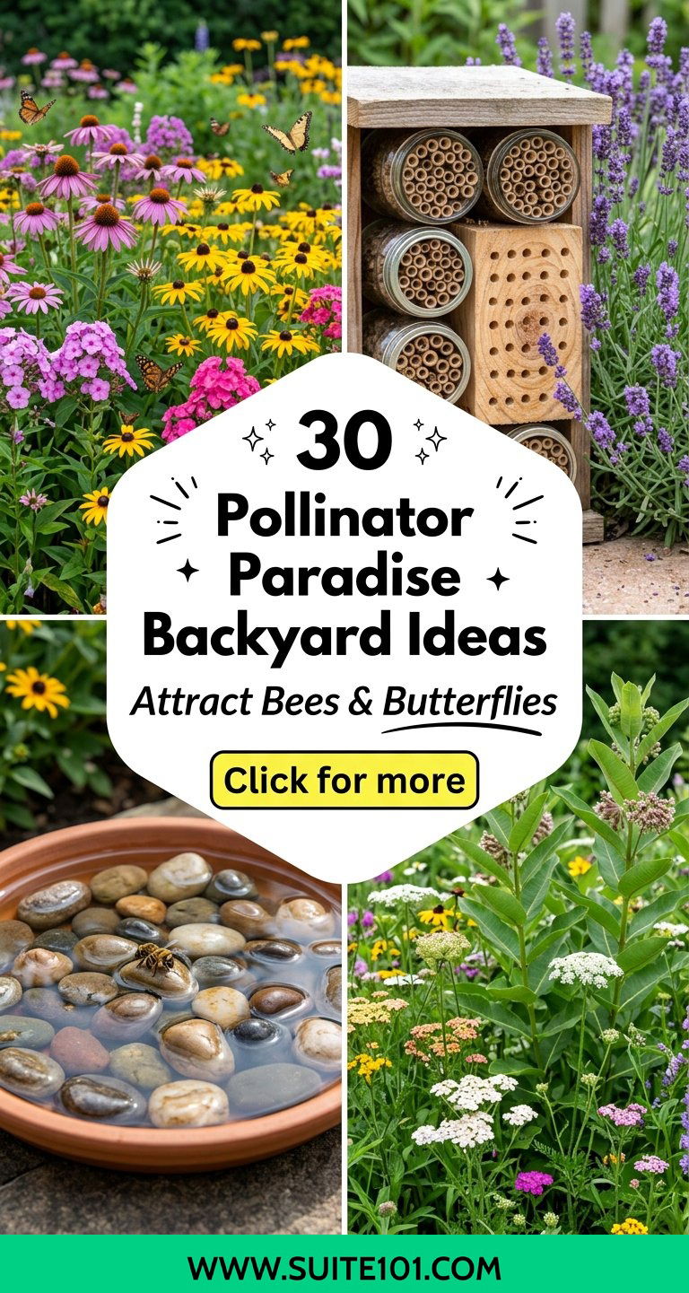 30 Pollinator Paradise Backyard Ideas for Butterflies and Bees - 30 Pollinator Paradise Backyard Ideas for Butterflies and Bees