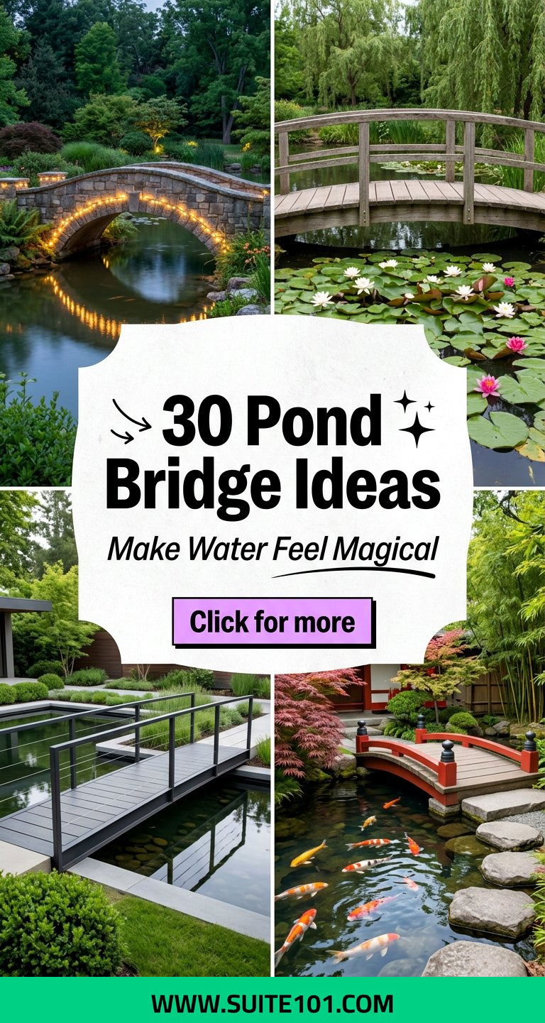 30 Pond Bridge Ideas to Make Your Water Feature Look Magical - 30 Pond Bridge Ideas to Make Your Water Feature Look Magical
