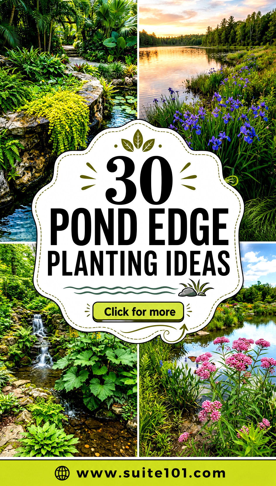 30 Pond Edge Planting Ideas for a Lush Natural Water Garden - 30 Pond Edge Planting Ideas for a Lush, Natural Water Garden