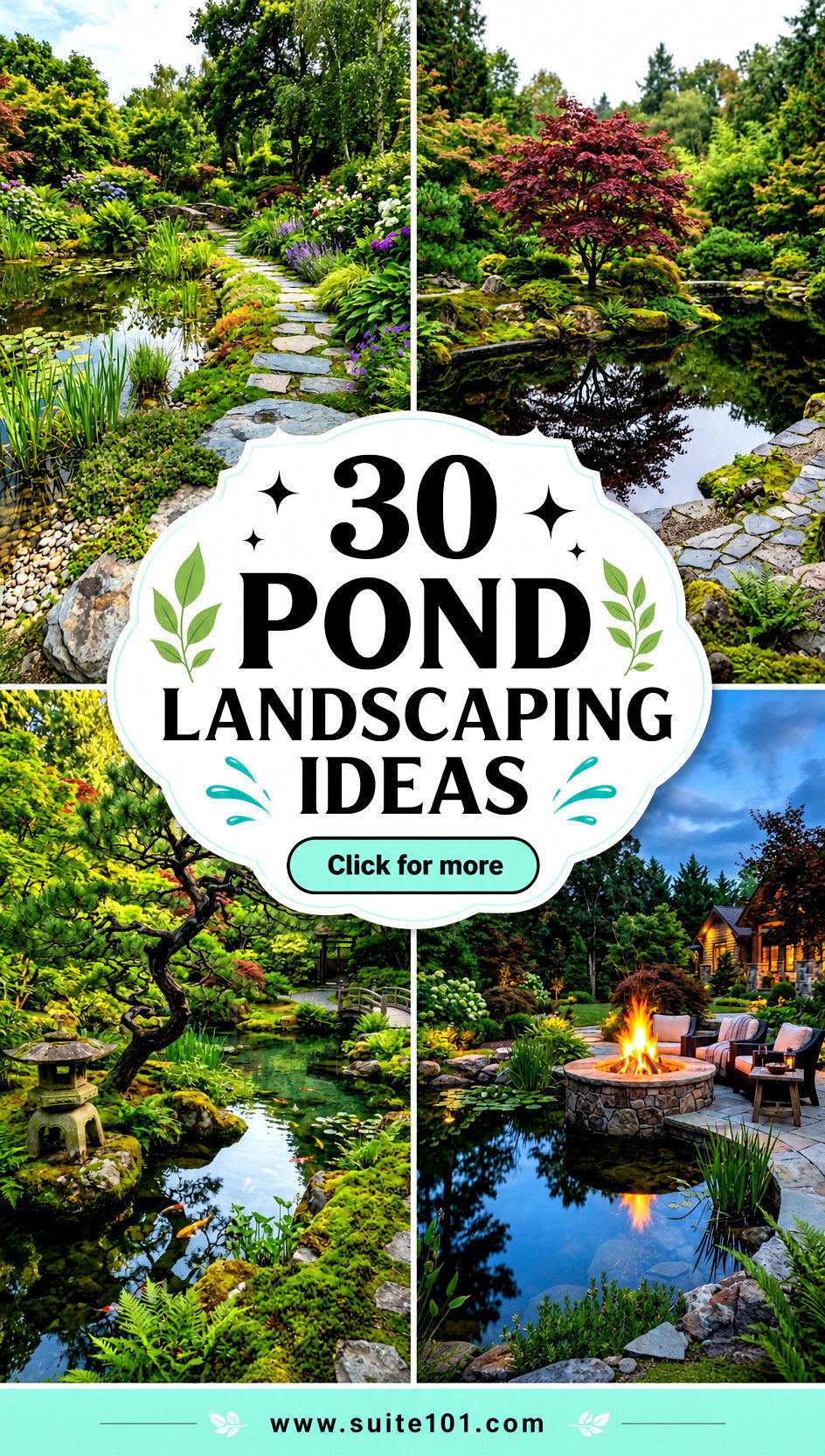 30 Pond Landscaping Ideas for a Stunning Backyard Water Feature - 30 Pond Landscaping Ideas for a Stunning Backyard Water Feature