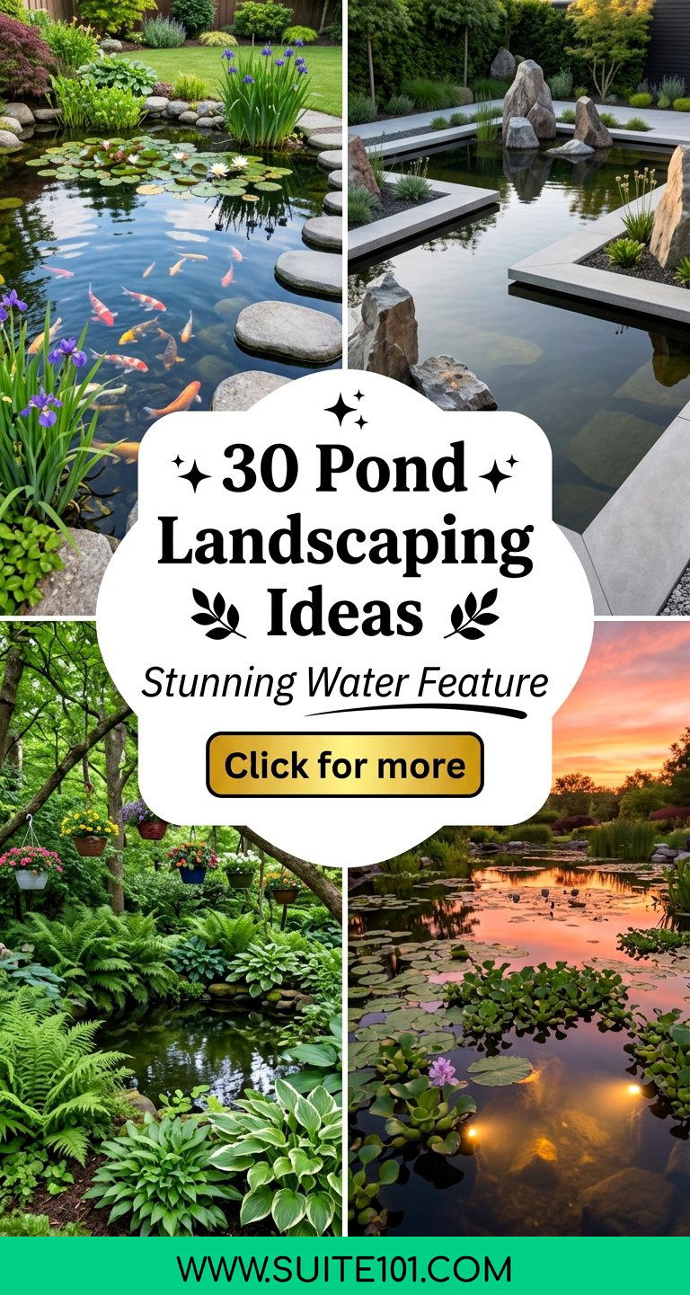 30 Pond Landscaping Ideas for a Stunning Backyard Water Feature - 30 Pond Landscaping Ideas for a Stunning Backyard Water Feature