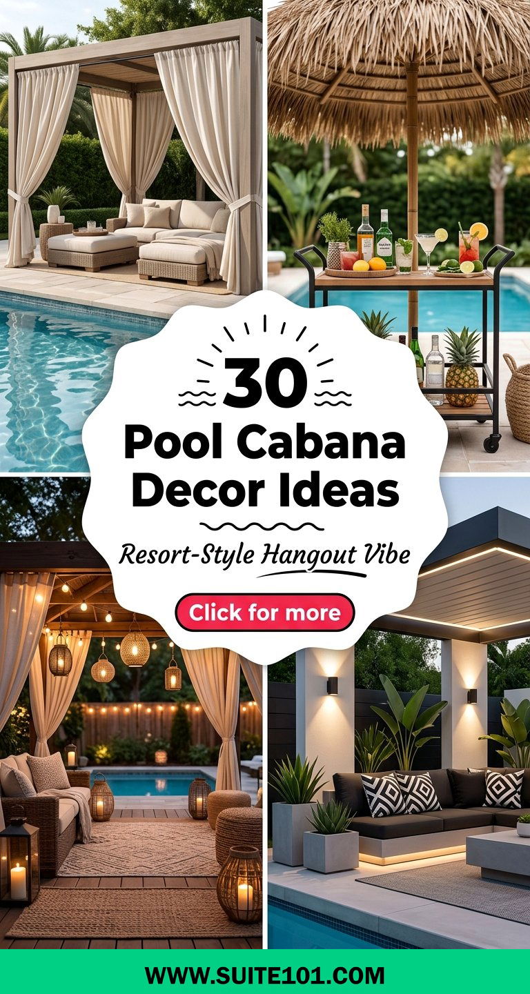 30 Pool Cabana Decor Ideas for a Resort-Style Hangout Vibe - 30 Pool Cabana Decor Ideas for a Resort-Style Hangout Vibe