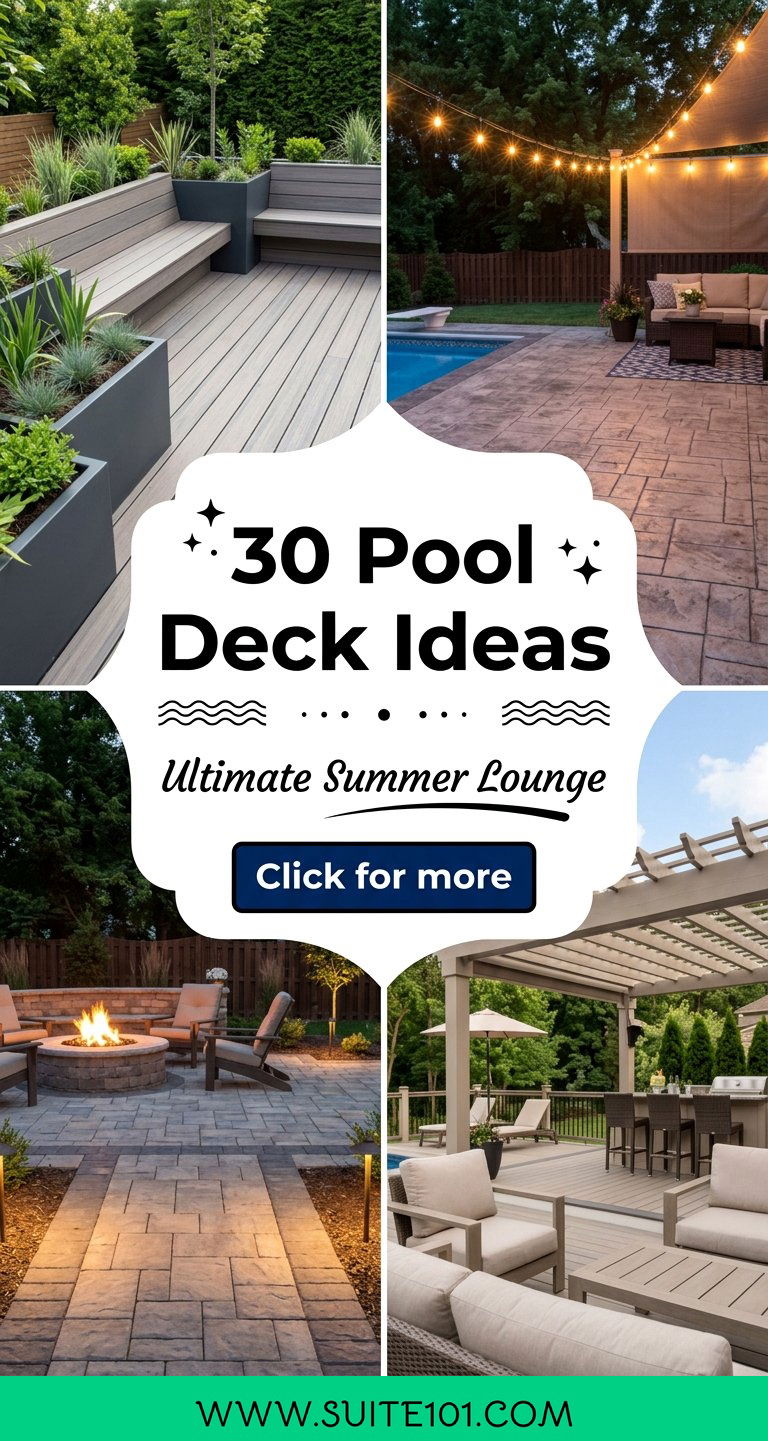 30 Pool Deck Ideas to Create the Ultimate Summer Lounge Area - 30 Pool Deck Ideas to Create the Ultimate Summer Lounge Area