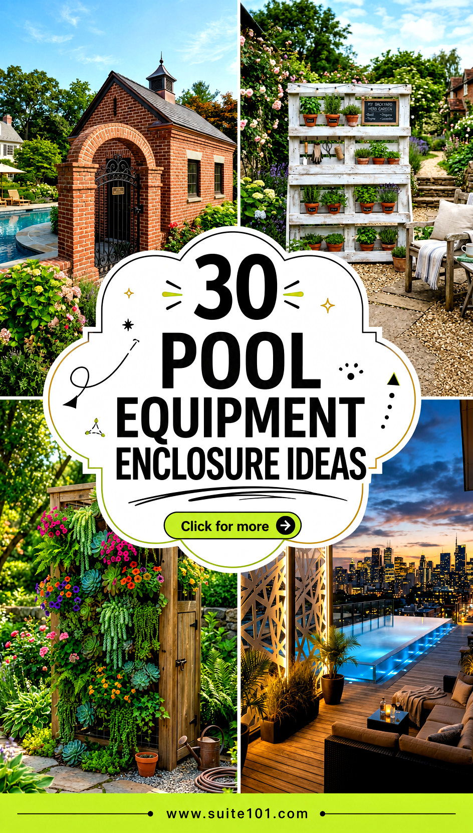 30 Pool Equipment Enclosure Ideas for a Neat Clean Backyard - 30 Pool Equipment Enclosure Ideas for a Neat, Clean Backyard
