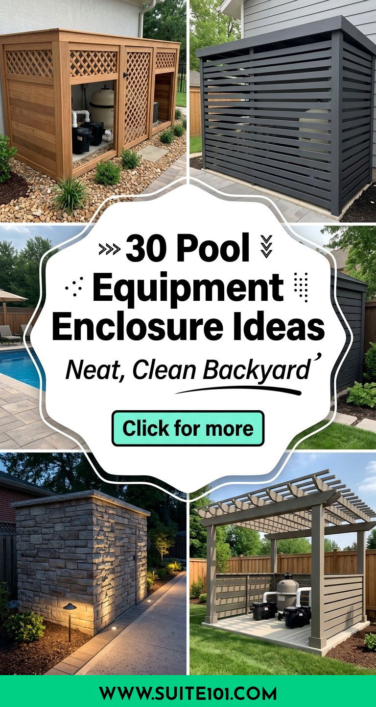 30 Pool Equipment Enclosure Ideas for a Neat Clean Backyard - 30 Pool Equipment Enclosure Ideas for a Neat, Clean Backyard