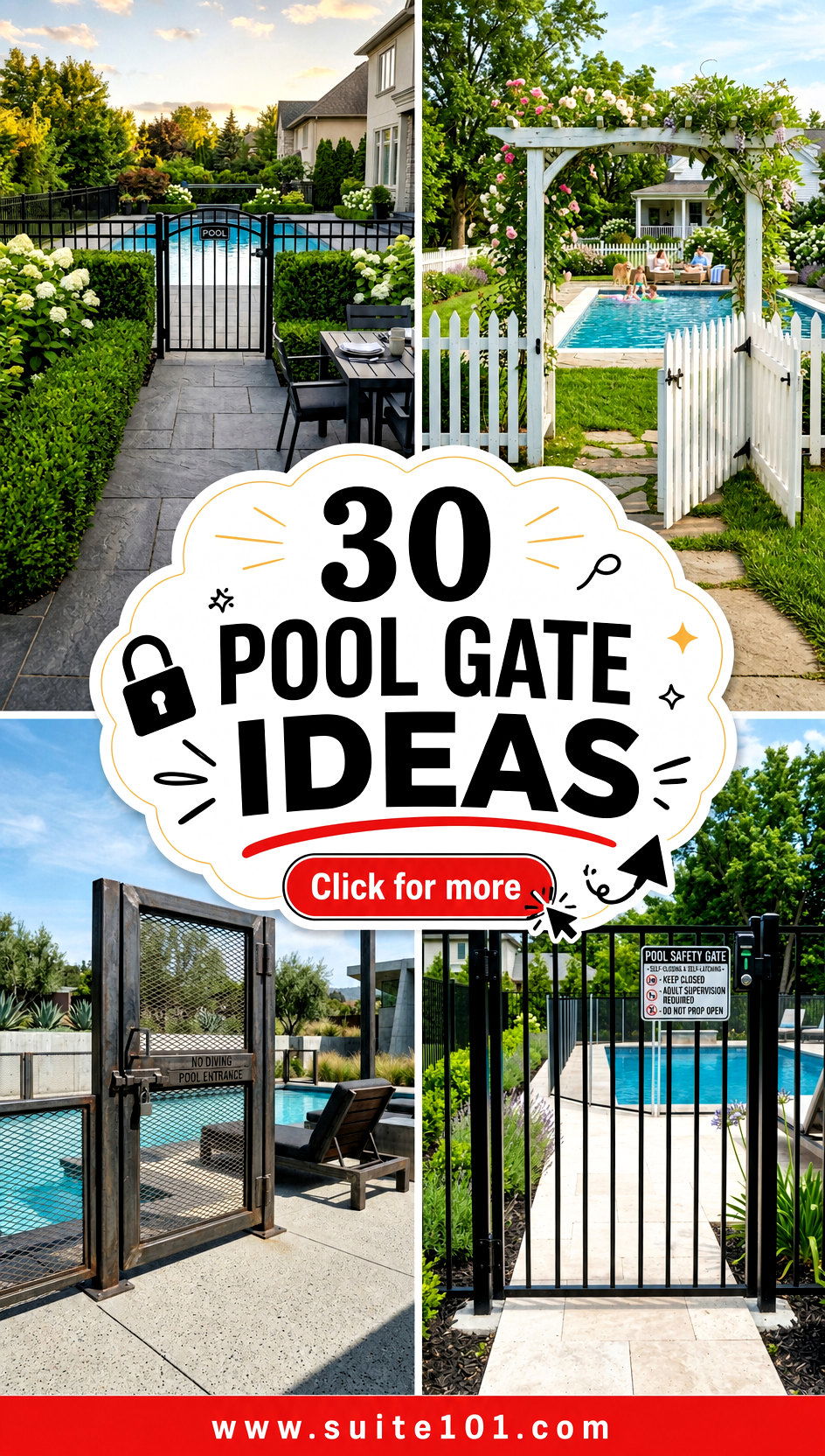 30 Pool Gate Ideas to Boost Safety and Upgrade Your Outdoor Look - 30 Pool Gate Ideas to Boost Safety and Upgrade Your Outdoor Look