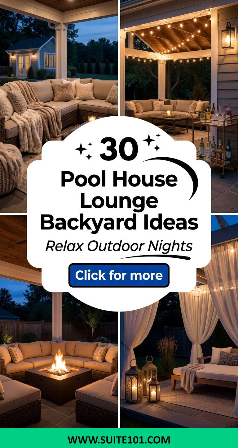 30 Pool House Lounge Backyard Ideas for Relaxing Outdoor Nights - 30 Pool House Lounge Backyard Ideas for Relaxing Outdoor Nights