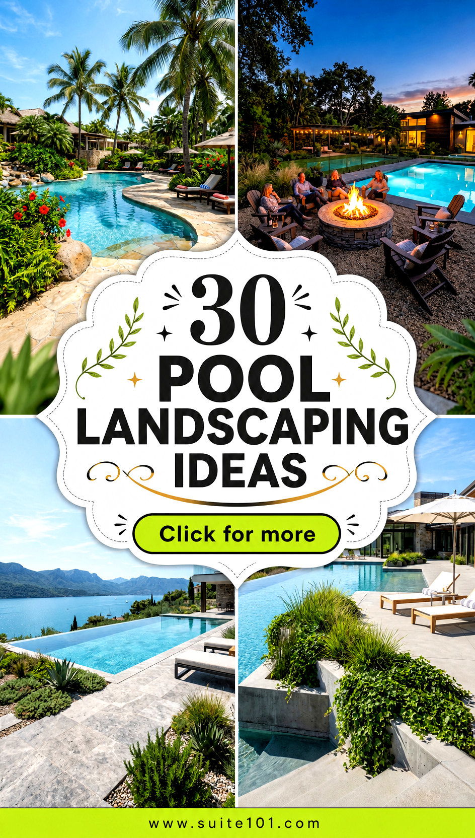 30 Pool Landscaping Ideas for Stunning Curb Appeal and Calm - 30 Pool Landscaping Ideas for Stunning Curb Appeal and Calm