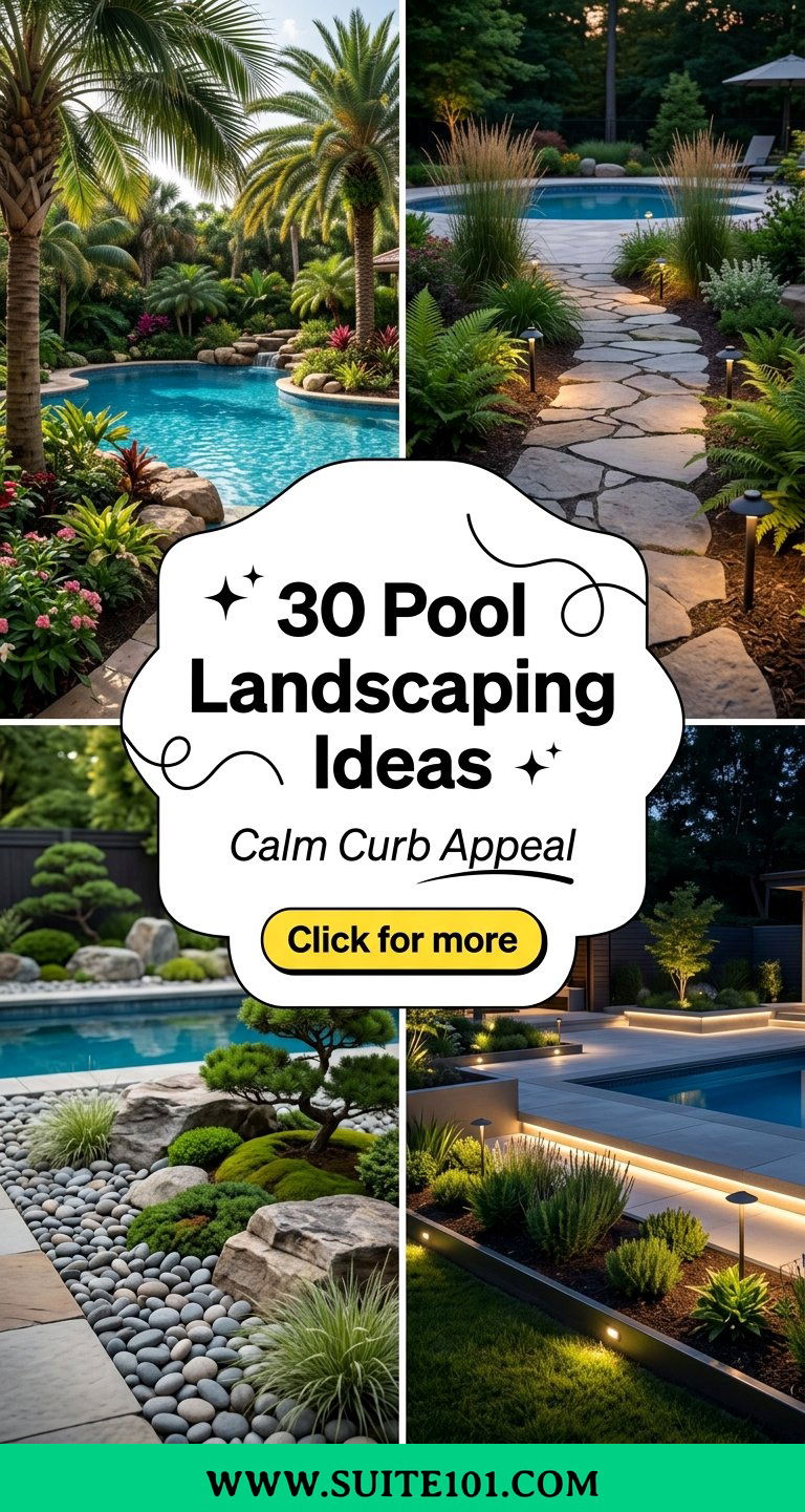 30 Pool Landscaping Ideas for Stunning Curb Appeal and Calm - 30 Pool Landscaping Ideas for Stunning Curb Appeal and Calm