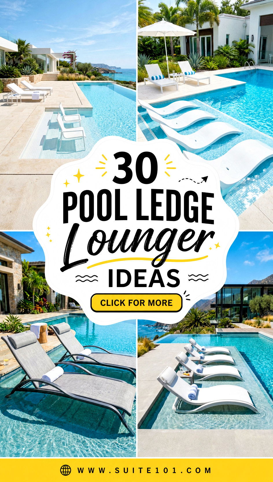 30 Pool Ledge Lounger Ideas for Ultimate Backyard Comfort - 30 Pool Ledge Lounger Ideas for Ultimate Backyard Comfort
