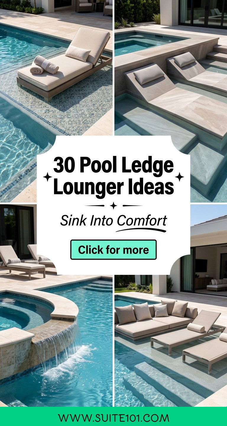30 Pool Ledge Lounger Ideas for Ultimate Backyard Comfort - 30 Pool Ledge Lounger Ideas for Ultimate Backyard Comfort