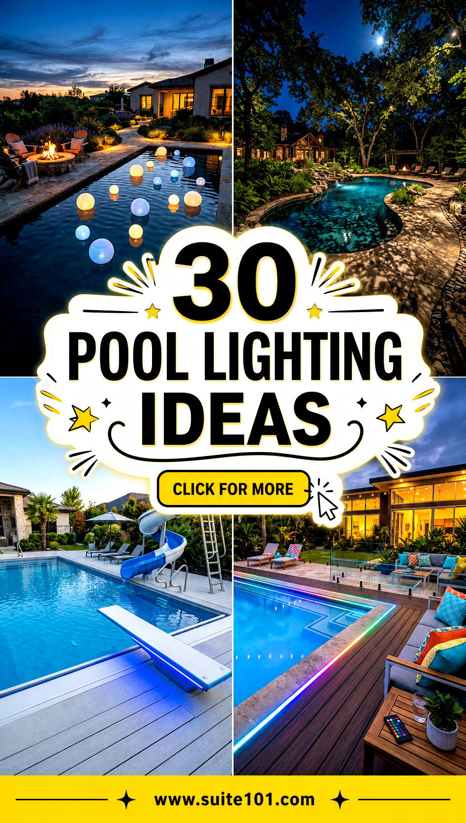 30 Pool Lighting Ideas for Safe Nights and Beautiful Ambiance - 30 Pool Lighting Ideas for Safe Nights and Beautiful Ambiance