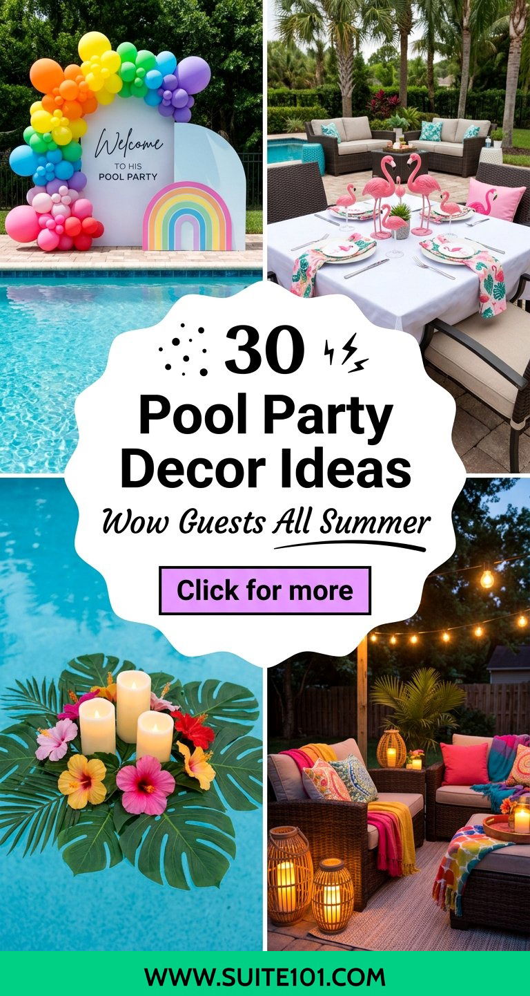 30 Pool Party Decor Ideas to Wow Guests All Summer Long - 30 Pool Party Decor Ideas to Wow Guests All Summer Long