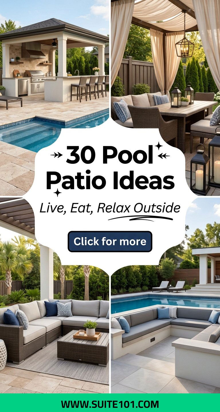 30 Pool Patio Ideas for Outdoor Living Dining and Relaxing - 30 Pool Patio Ideas for Outdoor Living, Dining, and Relaxing