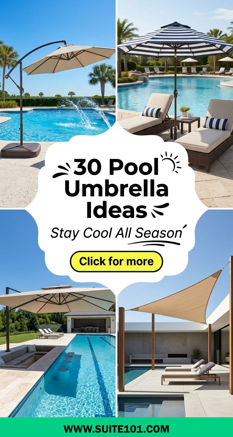30 Pool Umbrella Ideas to Stay Cool in Style All Season - 30 Pool Umbrella Ideas to Stay Cool in Style All Season