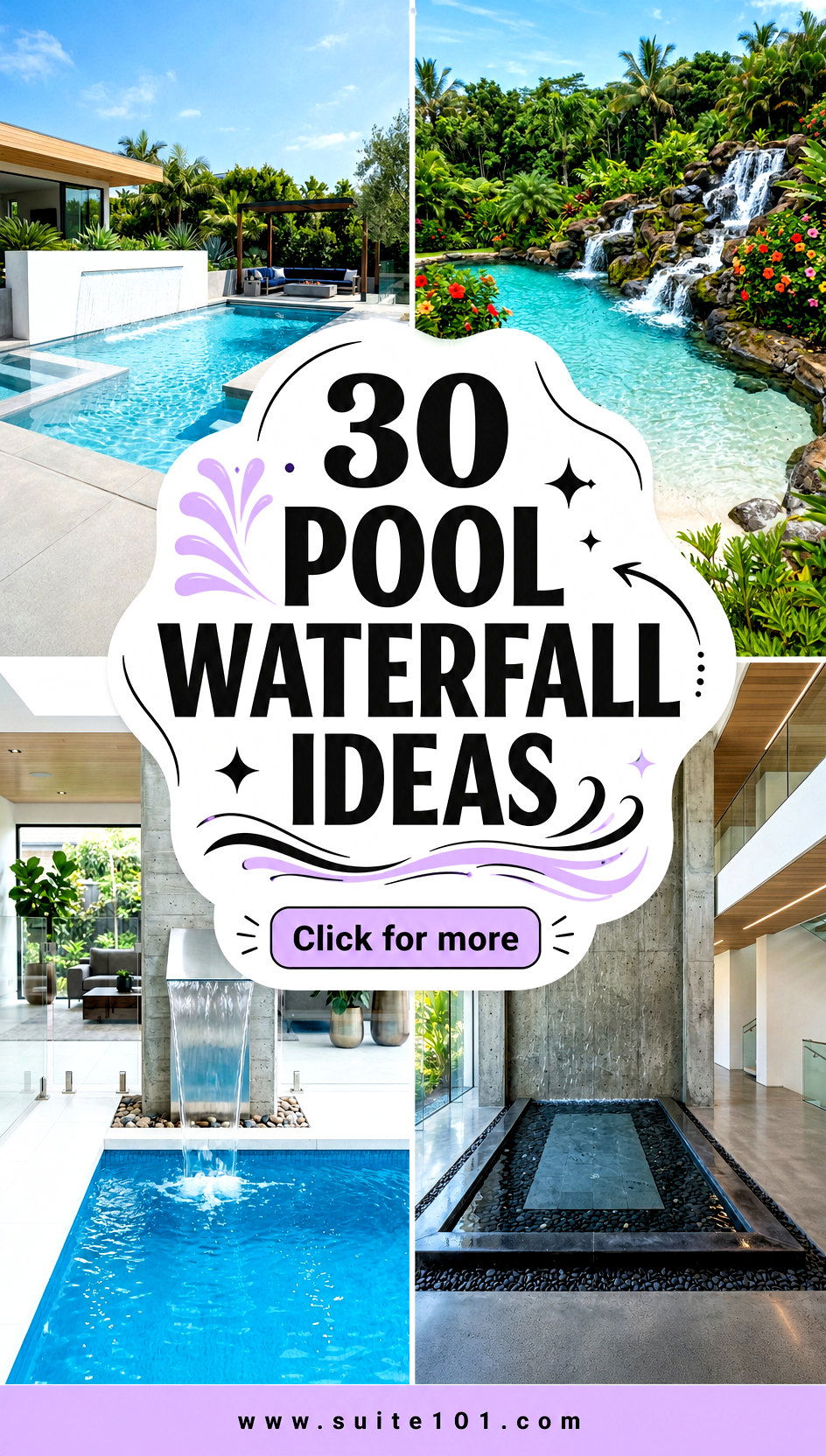 30 Pool Waterfall Ideas for Soothing Sound and Stunning Views - 30 Pool Waterfall Ideas for Soothing Sound and Stunning Views