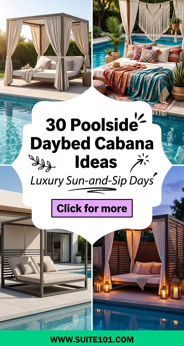 30 Poolside Daybed Cabana Ideas for Luxury Sun-and-Sip Days - 30 Poolside Daybed Cabana Ideas for Luxury Sun-and-Sip Days