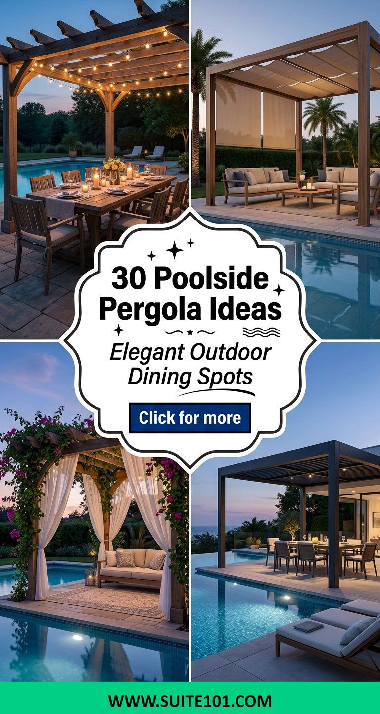 30 Poolside Pergola Ideas to Craft Elegant Outdoor Dining Spots - 30 Poolside Pergola Ideas to Craft Elegant Outdoor Dining Spots