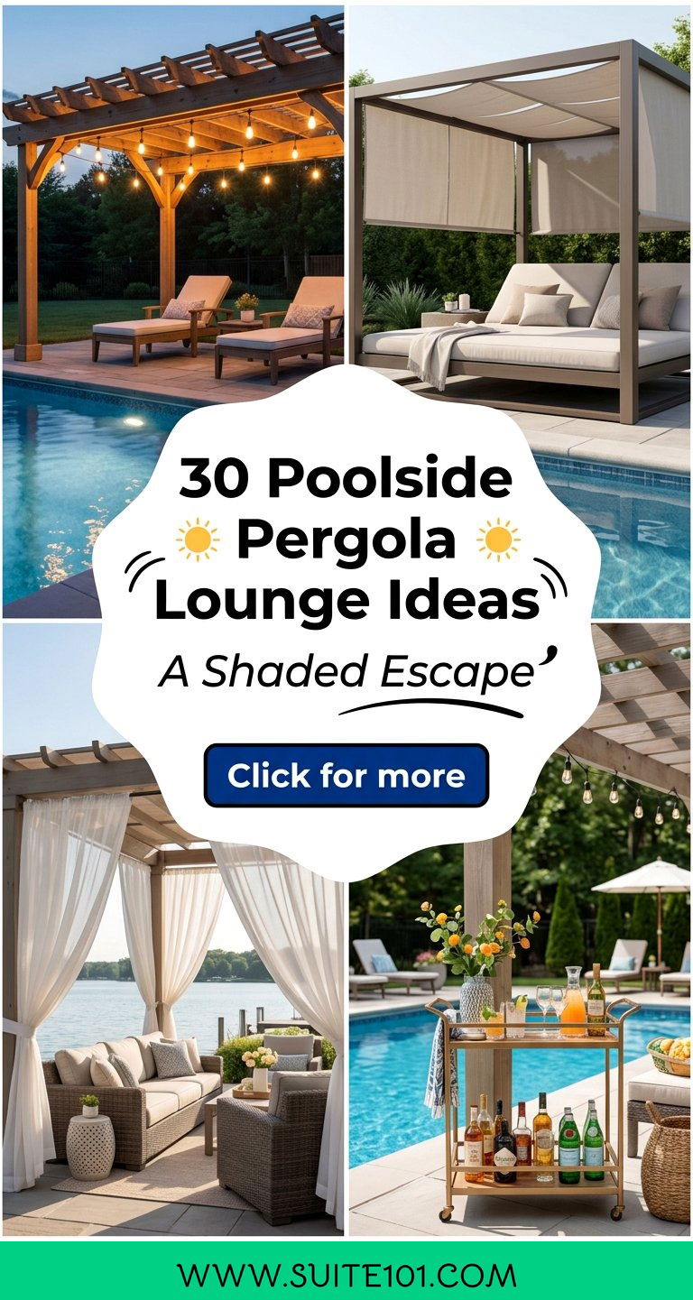 30 Poolside Pergola Lounge Ideas to Create a Shaded Escape - 30 Poolside Pergola Lounge Ideas to Create a Shaded Escape