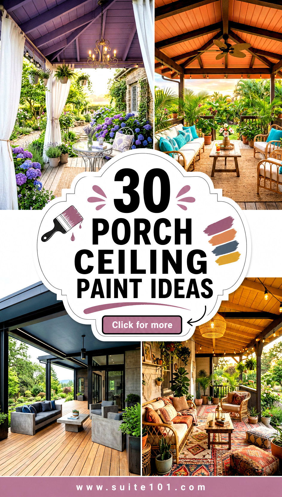 30 Porch Ceiling Paint Ideas to Refresh Your Outdoor Space - 30 Porch Ceiling Paint Ideas to Refresh Your Outdoor Space