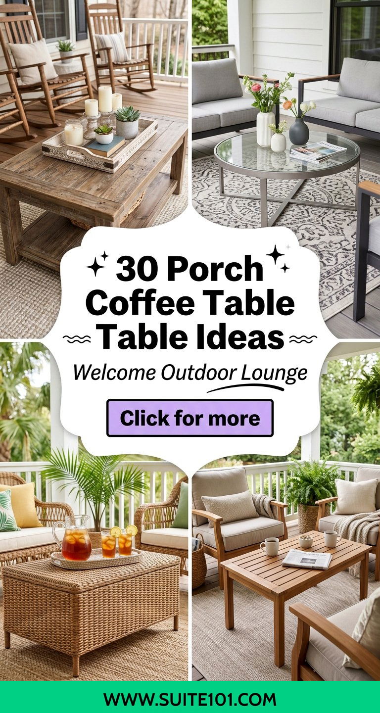 30 Porch Coffee Table Ideas to Create a Welcoming Outdoor Lounge - 30 Porch Coffee Table Ideas to Create a Welcoming Outdoor Lounge
