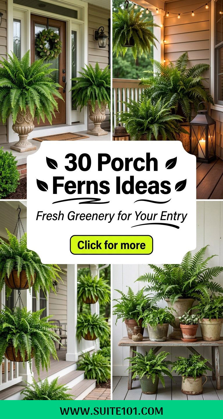 30 Porch Ferns Ideas to Bring Fresh Greenery to Your Entry - 30 Porch Ferns Ideas to Bring Fresh Greenery to Your Entry