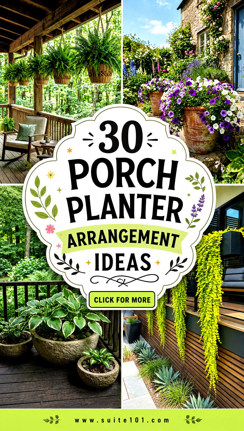 30 Porch Planter Arrangement Ideas for Summer That Stay Neat - 30 Porch Planter Arrangement Ideas for Summer That Stay Neat