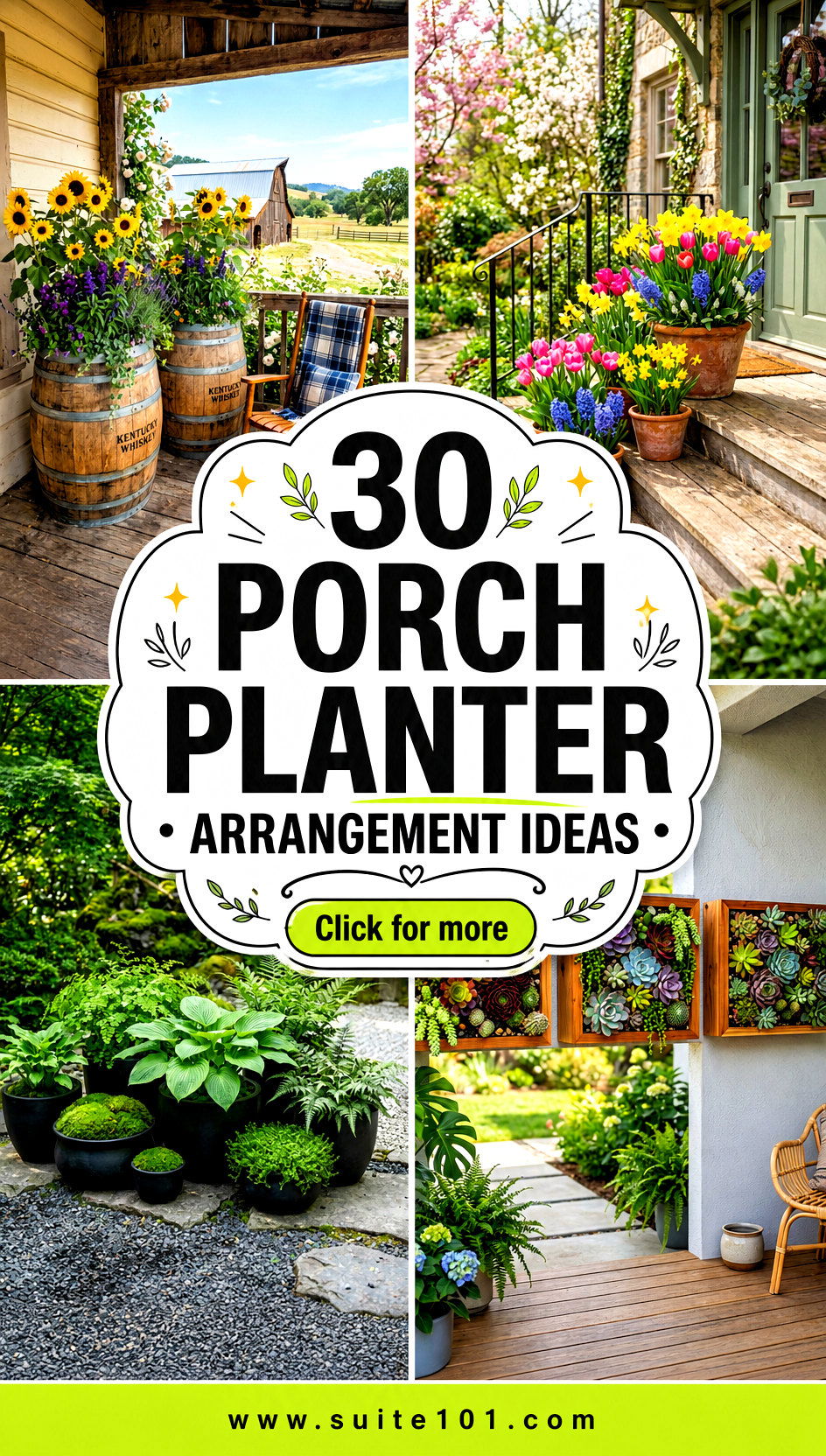 30 Porch Planter Arrangement Ideas for a Lush Layered Look - 30 Porch Planter Arrangement Ideas for a Lush, Layered Look