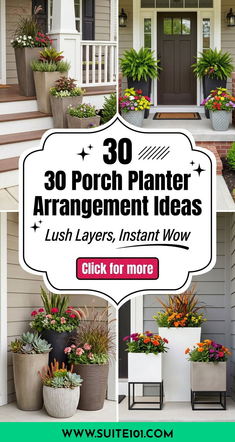 30 Porch Planter Arrangement Ideas for a Lush Layered Look - 30 Porch Planter Arrangement Ideas for a Lush, Layered Look