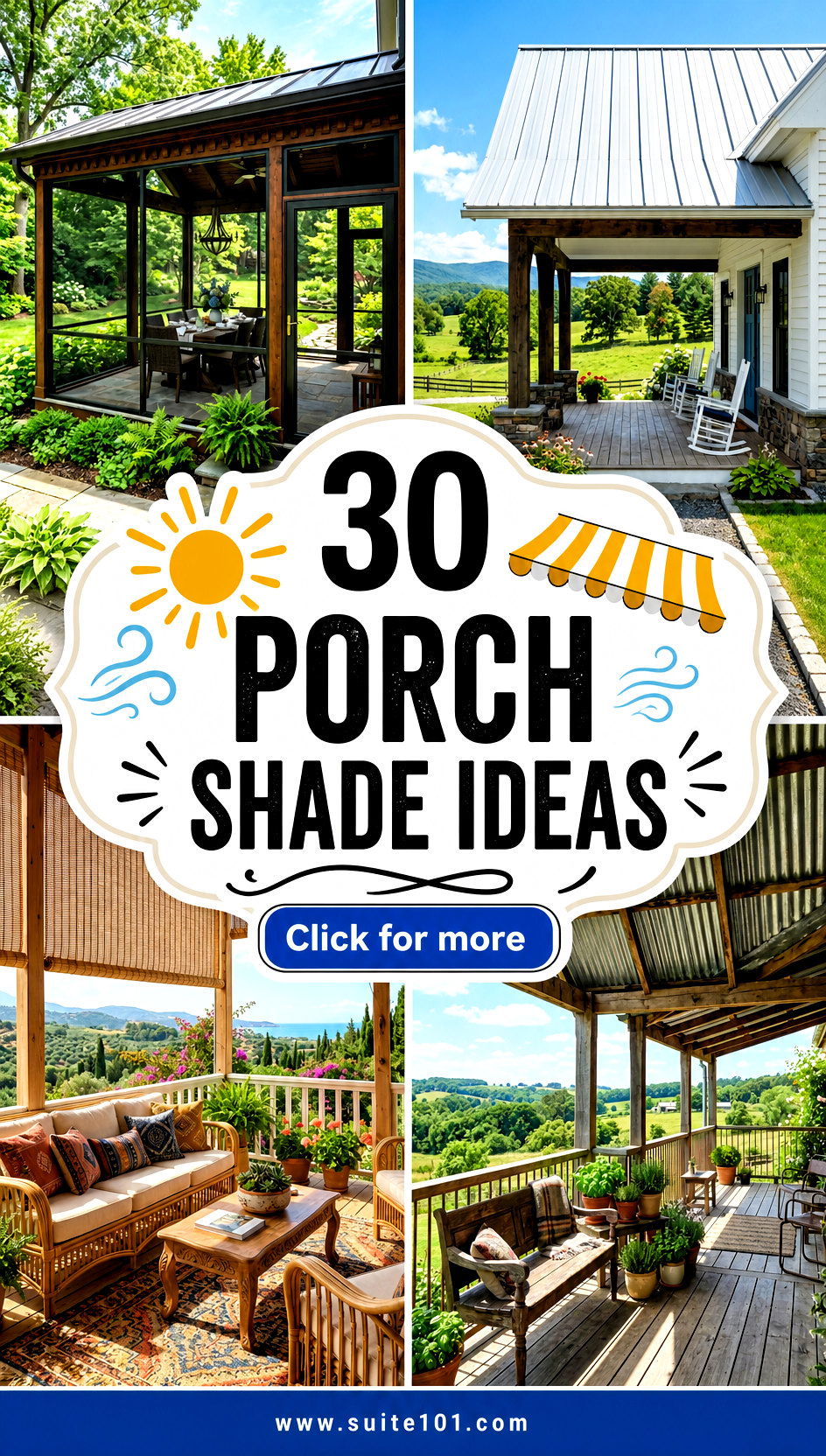 30 Porch Shade Ideas to Stay Cool in Sunny Weather All Day - 30 Porch Shade Ideas to Stay Cool in Sunny Weather All Day