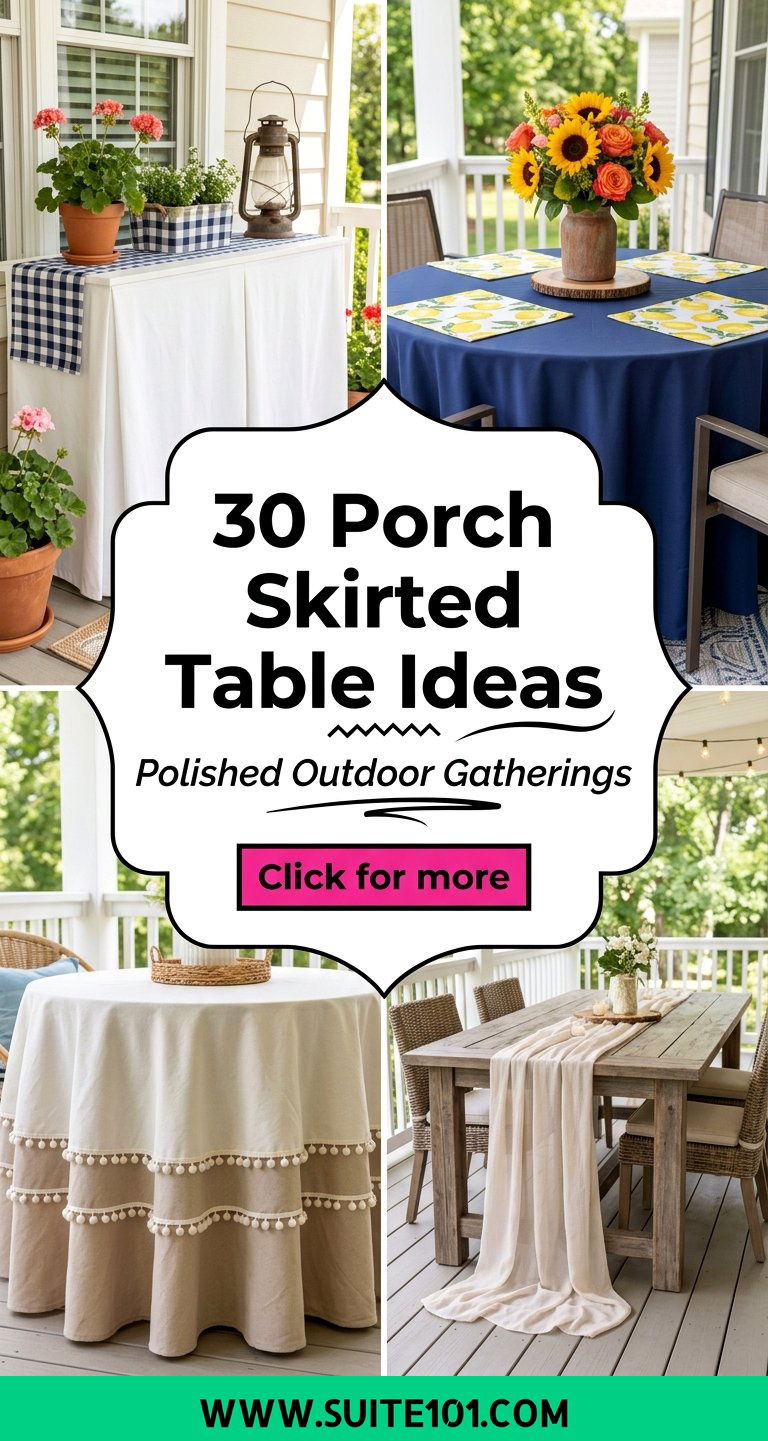 30 Porch Skirted Table Ideas for Polished Outdoor Gatherings - 30 Porch Skirted Table Ideas for Polished Outdoor Gatherings