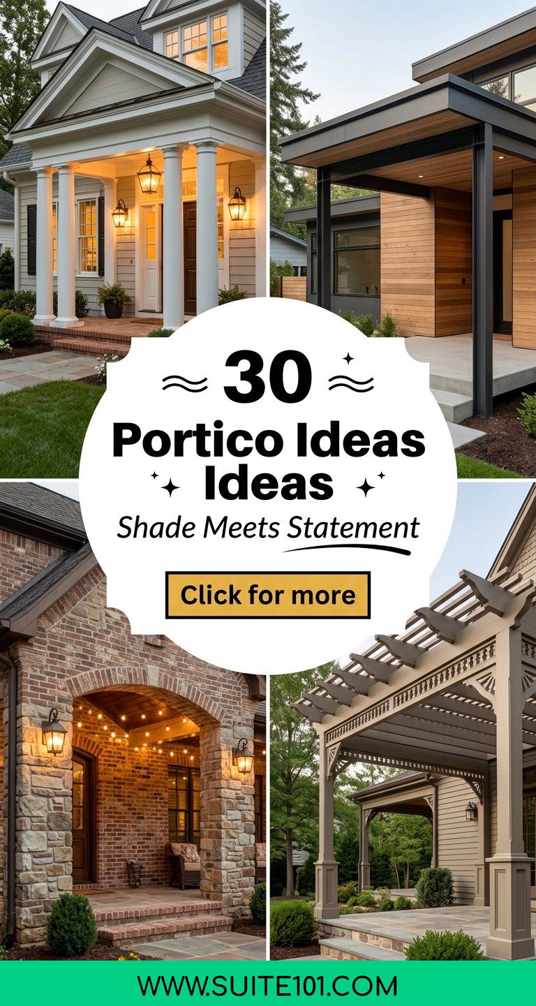 30 Portico Ideas to Elevate Your Entryway With Style and Shade - 30 Portico Ideas to Elevate Your Entryway With Style and Shade