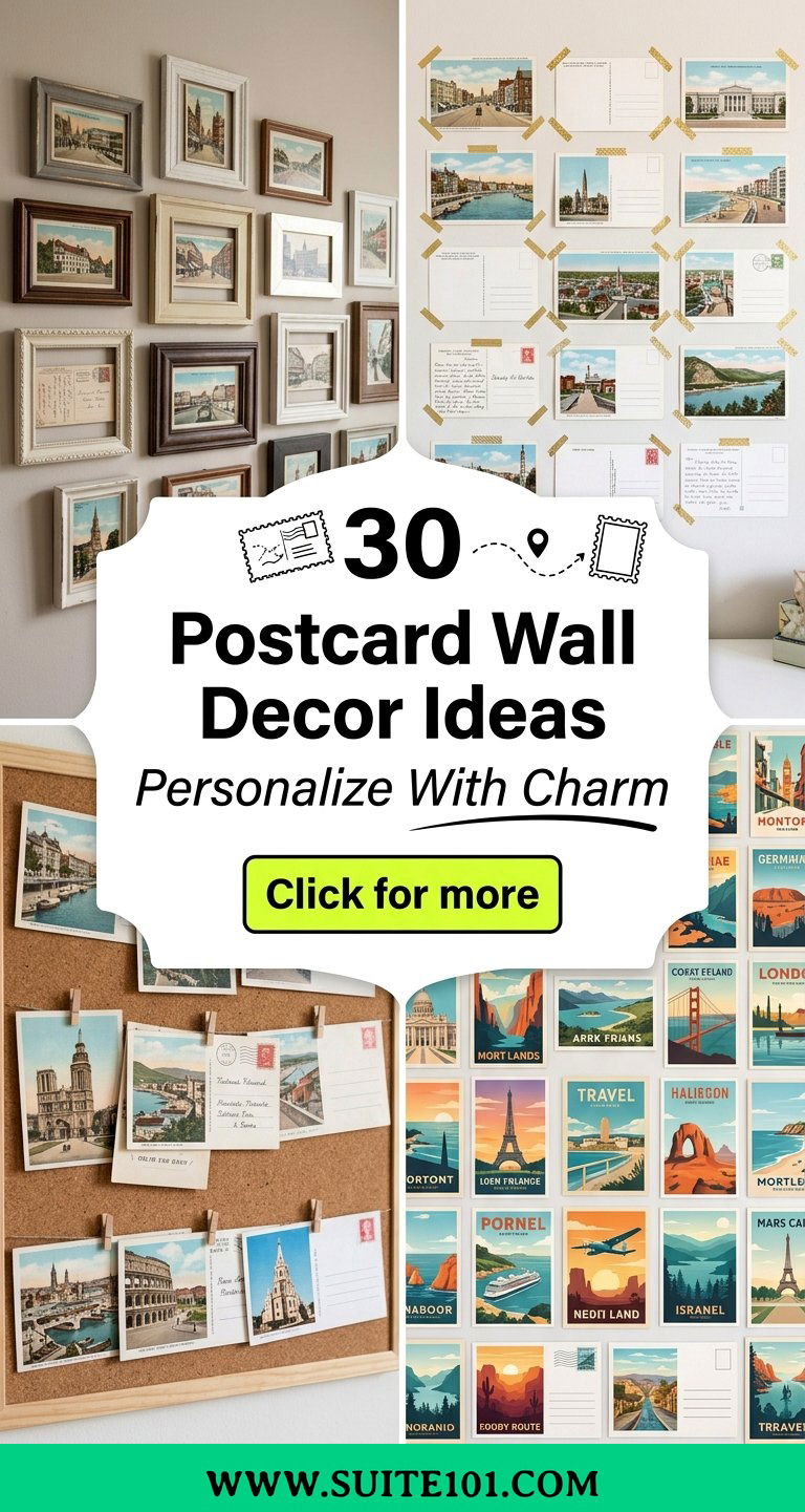 30 Postcard Wall Decor Ideas to Personalize Space With Charm - 30 Postcard Wall Decor Ideas to Personalize Space With Charm