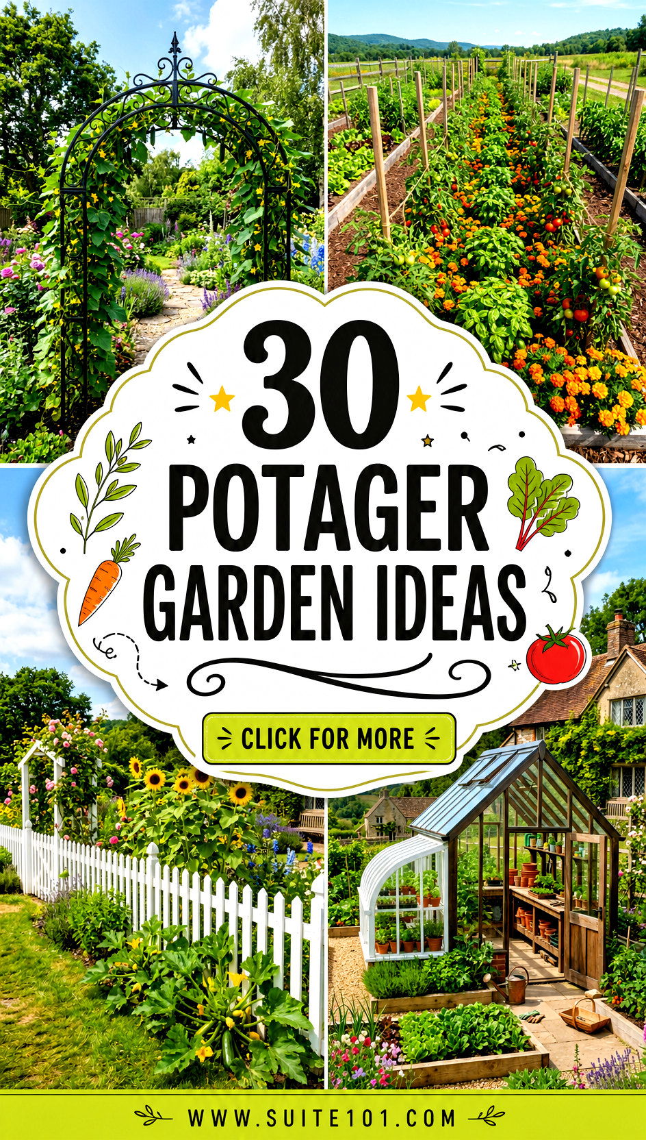 30 Potager Garden Ideas to Grow Beautiful Food in Small Spaces - 30 Potager Garden Ideas to Grow Beautiful Food in Small Spaces