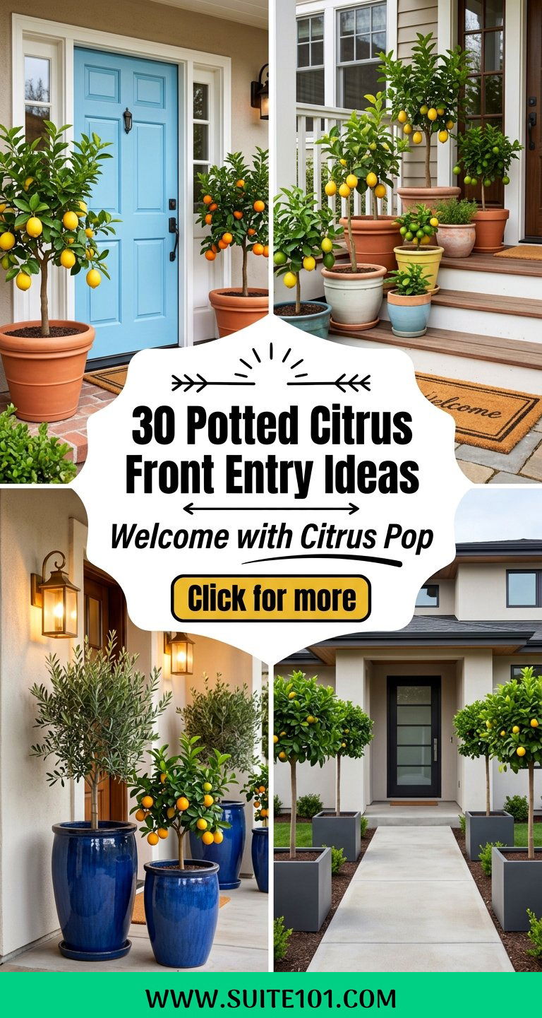 30 Potted Citrus Front Entry Ideas to Welcome Guests in Style - 30 Potted Citrus Front Entry Ideas to Welcome Guests in Style