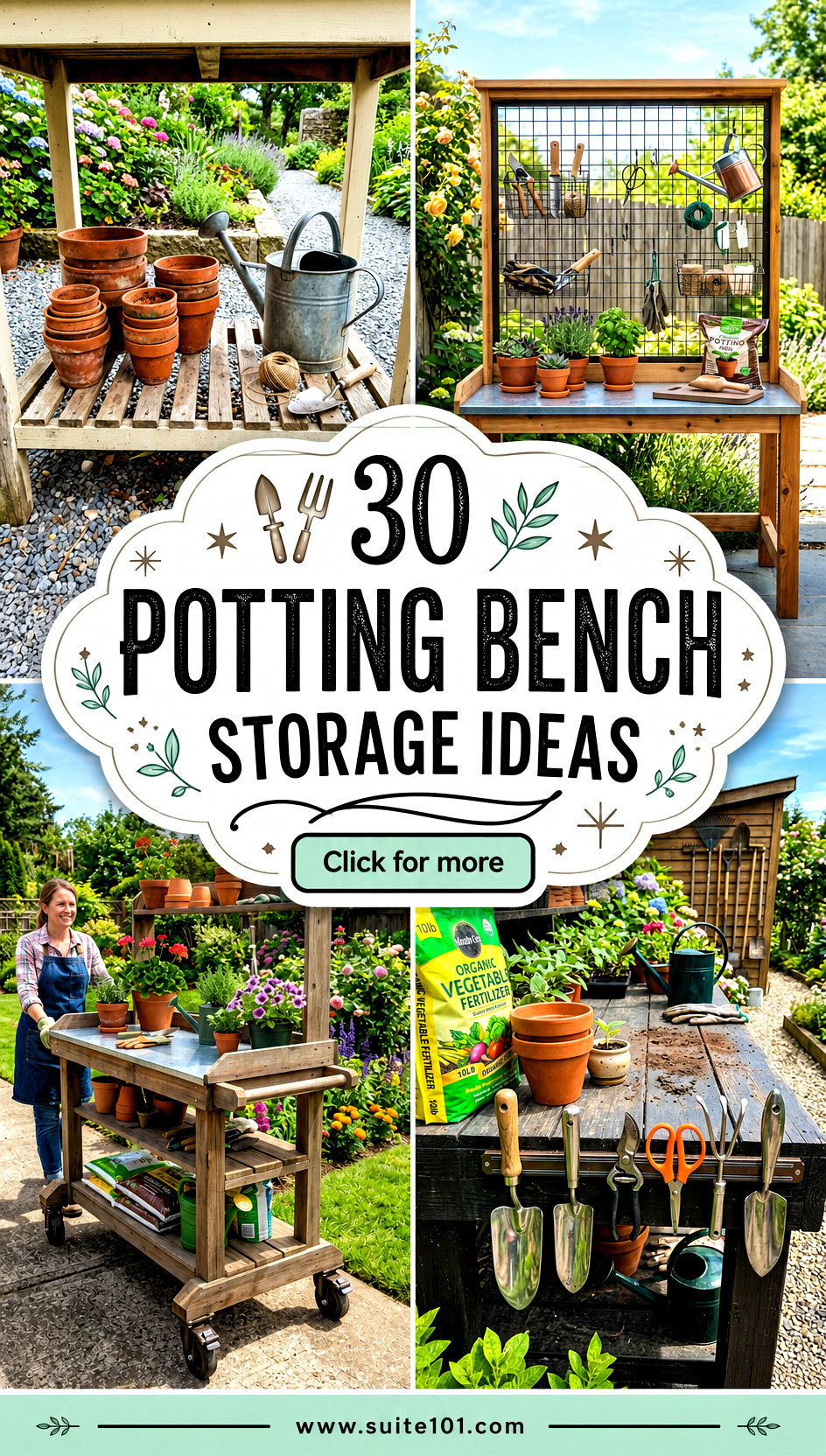 30 Potting Bench Storage Ideas for a Tidy Stylish Garden - 30 Potting Bench Storage Ideas for a Tidy, Stylish Garden