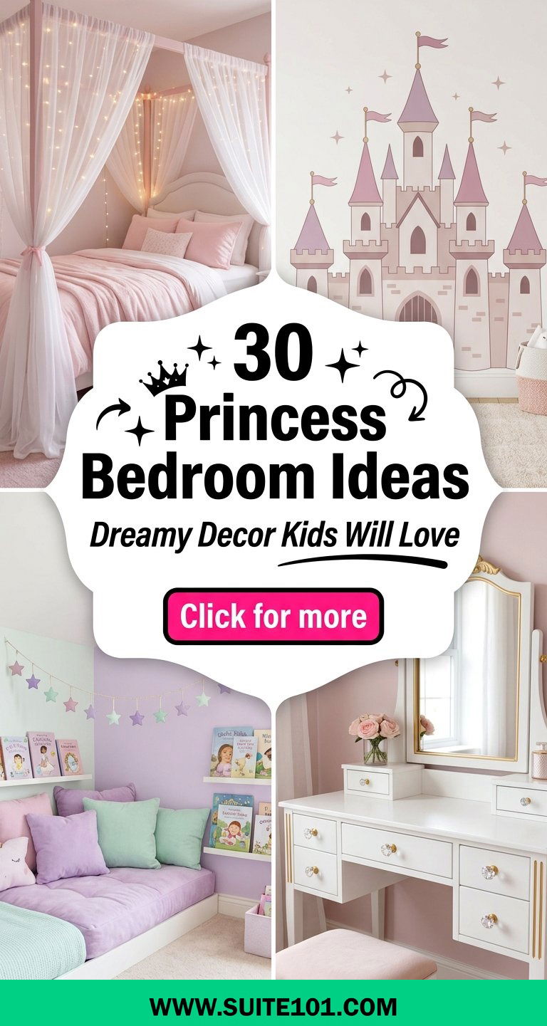 30 Princess Bedroom Ideas for Dreamy Decor Kids Will Love - 30 Princess Bedroom Ideas for Dreamy Decor Kids Will Love