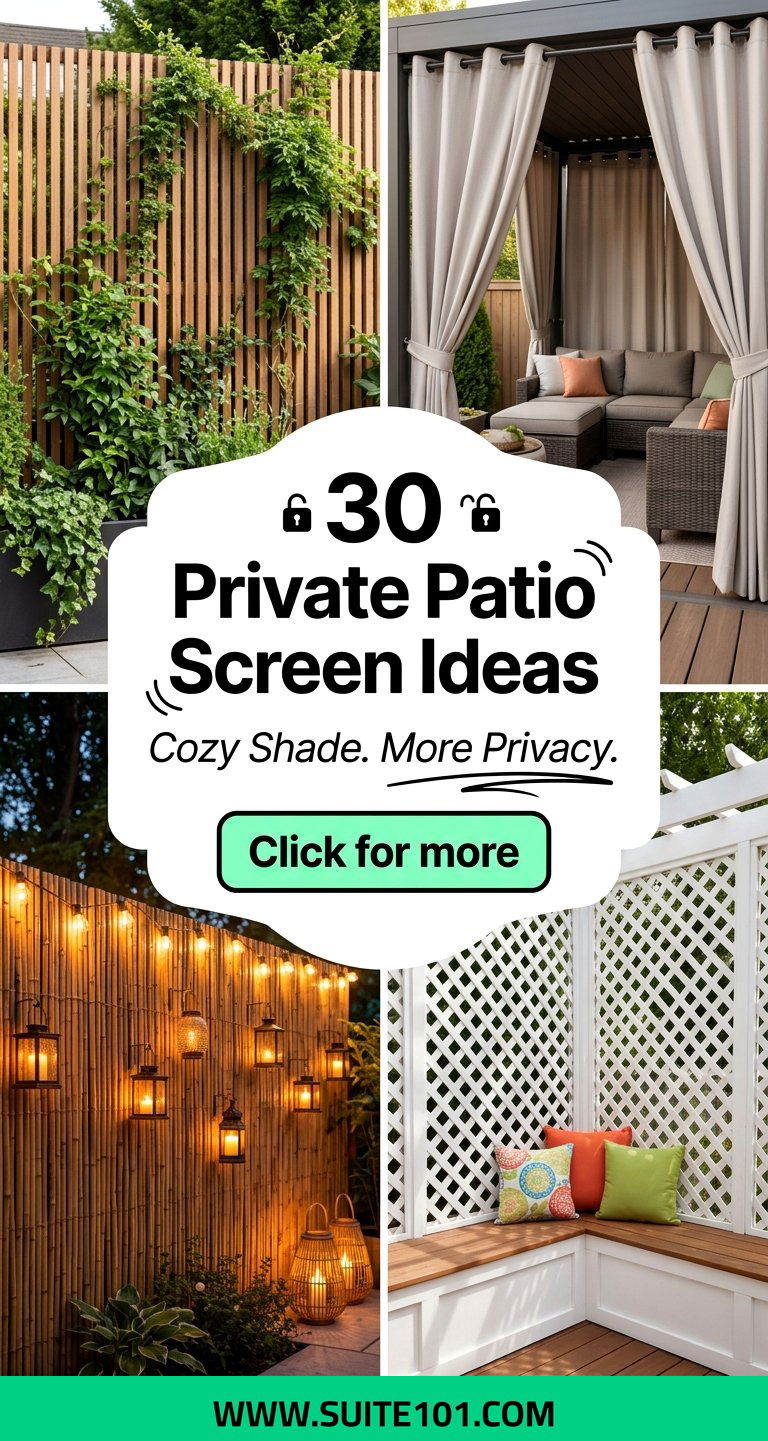 30 Private Patio Screen Ideas for Cozy Shade and More Privacy - 30 Private Patio Screen Ideas for Cozy Shade and More Privacy
