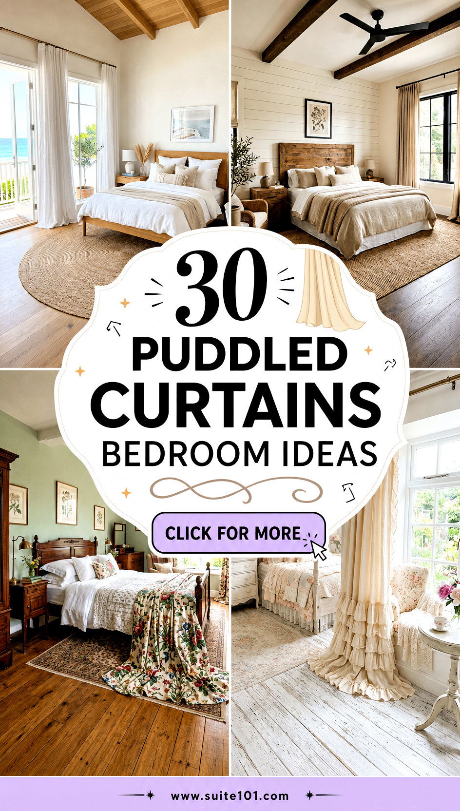 30 Puddled Curtains Bedroom Ideas for Dreamy Elevated Softness - 30 Puddled Curtains Bedroom Ideas for Dreamy, Elevated Softness
