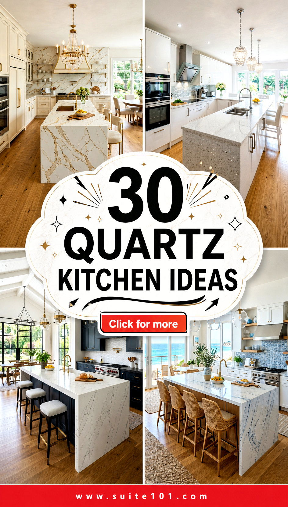 30 Quartz Kitchen Ideas for Stunning Countertops and Style - 30 Quartz Kitchen Ideas for Stunning Countertops and Style