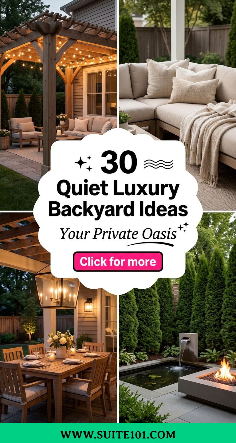 30 Quiet Luxury Backyard Ideas to Create Your Private Oasis - 30 Quiet Luxury Backyard Ideas to Create Your Private Oasis
