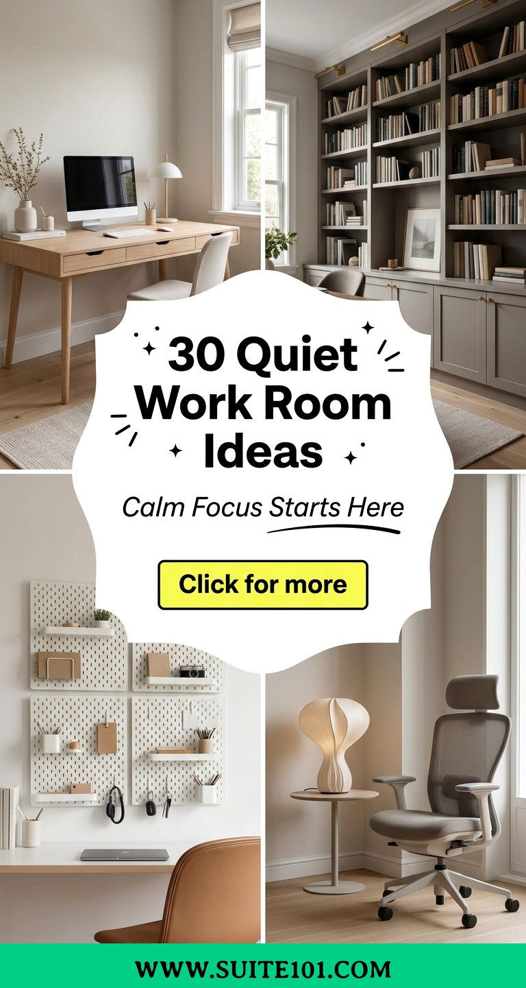 30 Quiet Work Room Ideas for Calm Focus and Better Workflows - 30 Quiet Work Room Ideas for Calm Focus and Better Workflows