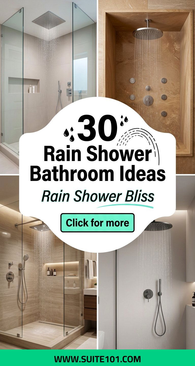 30 Rain Shower Bathroom Ideas for a Spa-Like Upgrade Today - 30 Rain Shower Bathroom Ideas for a Spa-Like Upgrade Today